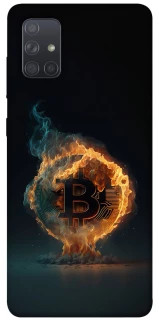 Чохол на Samsung Galaxy A71 Fire Bitcoin фото 1 з 1