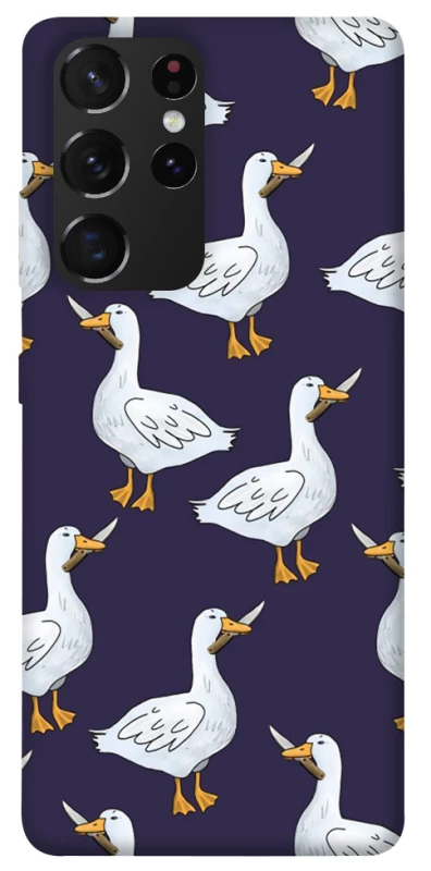 Чехол на Samsung Galaxy S21 Ultra Гуси с претензией фото 1 из 1