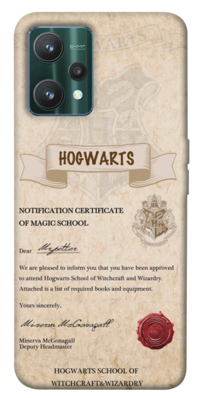Чохол на Realme 9 Pro The Hogwarts acceptance letter фото 1 з 1