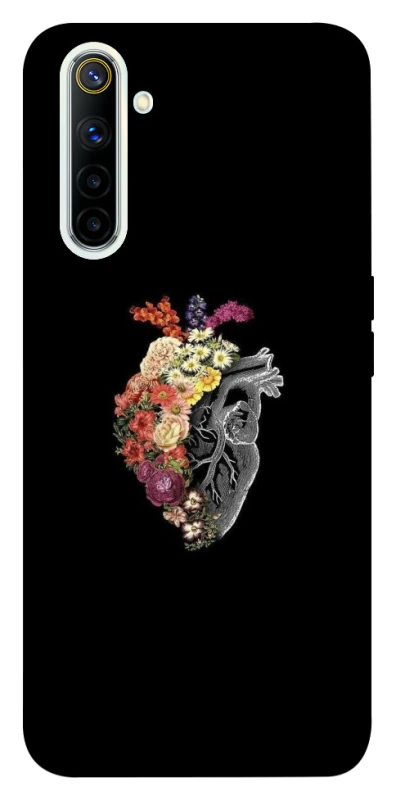 Чохол на Realme 6 Heart with flowers фото 1 з 1