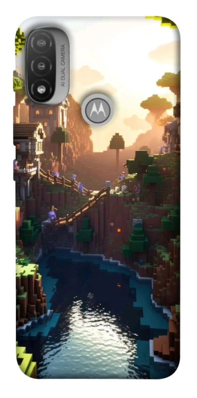 Чохол на Motorola Moto E20 Minecraft sunset фото 1 з 1