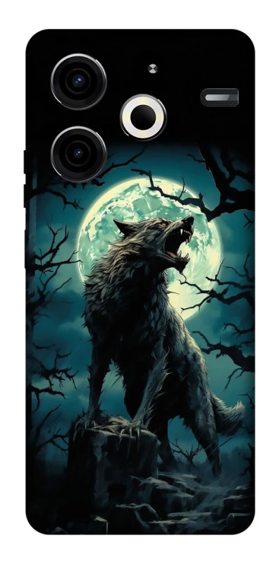 Чехол на TECNO Pova 6 Neo (LI6) Волк под луной фото 1 из 1