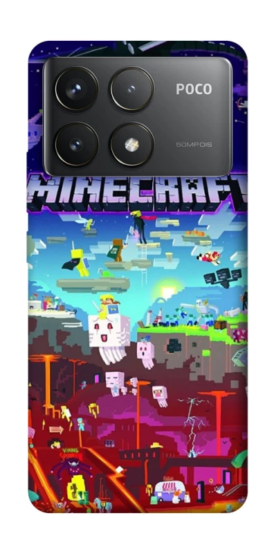 Чохол на Xiaomi Poco F6 Pro Minecraft world фото 1 з 1