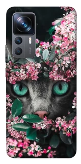 Чохол на Xiaomi 12T / 12T Pro Кіт в квітах фото 1 з 1