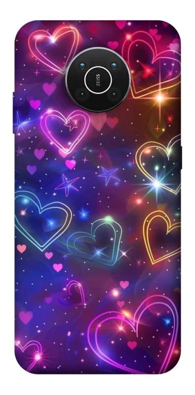 Чохол на Nokia X10 / X20 Drawn hearts фото 1 з 1