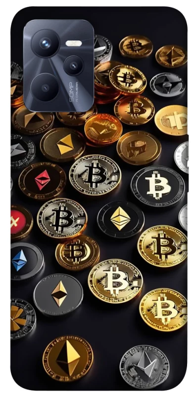 Чехол на Realme C35 Many coins фото 1 из 1