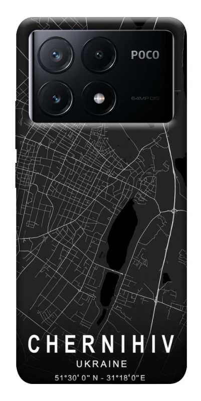 Чехол на Xiaomi Poco X6 Chernihiv map фото 1 из 1