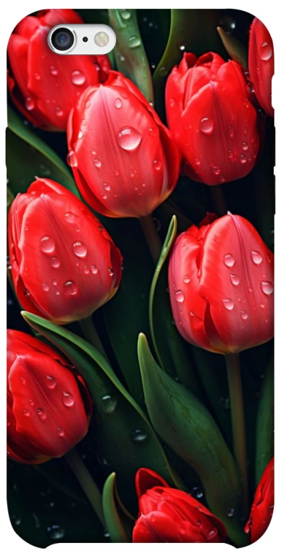 Чохол на Apple iPhone 6/6s (4.7") Червоні тюльпани фото 1 з 1
