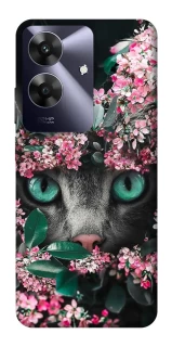 Чохол на Realme Note 60 Кіт в квітах фото 1 з 1