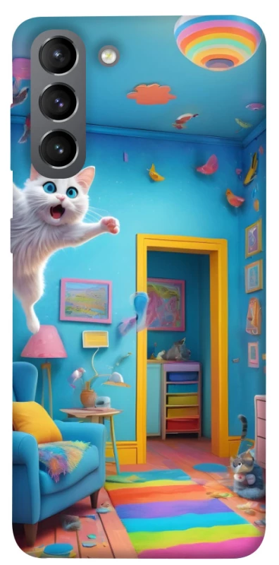 Чохол на Samsung Galaxy S21 crazy cat фото 1 з 1