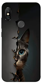 Чехол на Xiaomi Redmi Note 6 Pro Кот-подглядыватель v2 фото 1 из 1