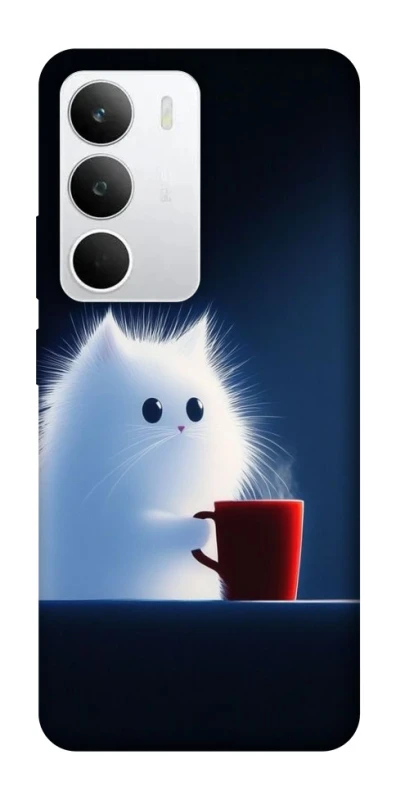 Чохол на Realme C71 Чохол кіт з кавою фото 1 з 1