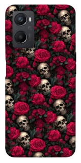 Чехол на Oppo A96 Черепа и розы фото 1 из 1