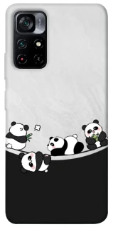 Чохол на Xiaomi Poco M4 Pro 5G Four pandas фото 1 з 1