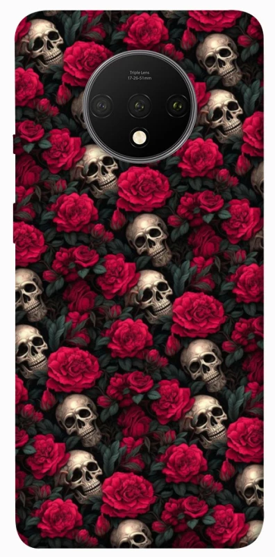 Чехол на OnePlus 7T Черепа и розы фото 1 из 1