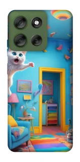 Чехол на Motorola Moto G56 5G crazy cat фото 1 из 1