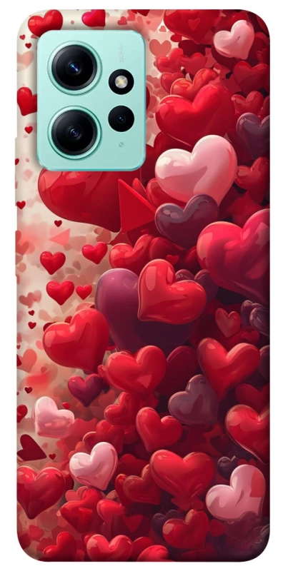 Чохол на Xiaomi Redmi Note 12 4G Many hearts фото 1 з 1