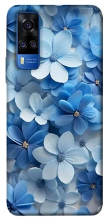 Чехол на Vivo Y51a Синие цветы фото 1 из 1