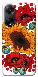 Чохол на Oppo A58 4G Соняшники та маки фото 1 з 1
