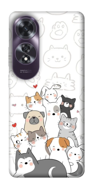 Чехол на Oppo A60 Funny Pets фото 1 из 1