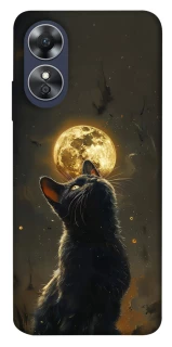 Чехол на Oppo A17 Кот под луной v2 фото 1 из 1