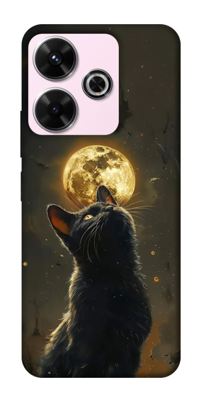 Чехол на Xiaomi Poco M6 4G Кот под луной v2 фото 1 из 1