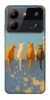 Чехол на ZTE Blade A54 4G cats on wall фото 1 из 1