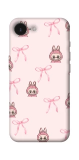 Чохол на Apple iPhone 16e (6.1") Pink bows and Labubus фото 1 з 1