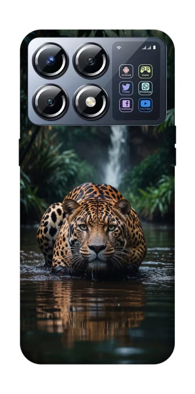 Чехол на Xiaomi POCO X8 Pro Leopard in water фото 1 из 1