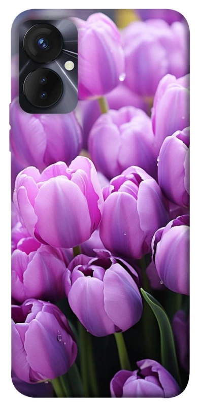 Чехол на TECNO Spark 9 Pro (KH7n) Фиолетовые тюльпаны фото 1 из 1