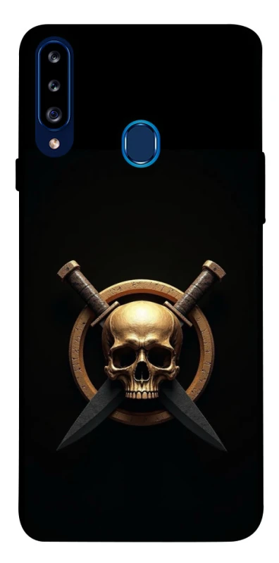 Чохол на Samsung Galaxy A20s Golden Skull фото 1 з 1