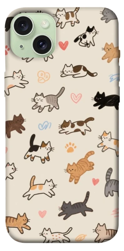 Чехол на Apple iPhone 15 Plus (6.7") Cat style ver.2 фото 1 из 1