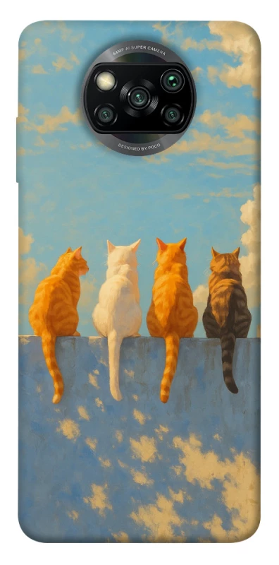Чохол на Xiaomi Poco X3 NFC / Poco X3 Pro cats on wall фото 1 з 1