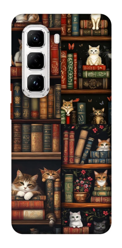 Чохол на Infinix Hot 50 Pro Cats & Books фото 1 з 1