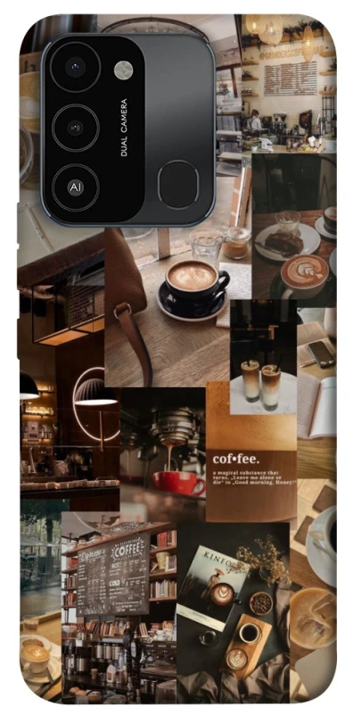 Чехол на TECNO Spark 8C Coffee collage ver.2 фото 1 из 1