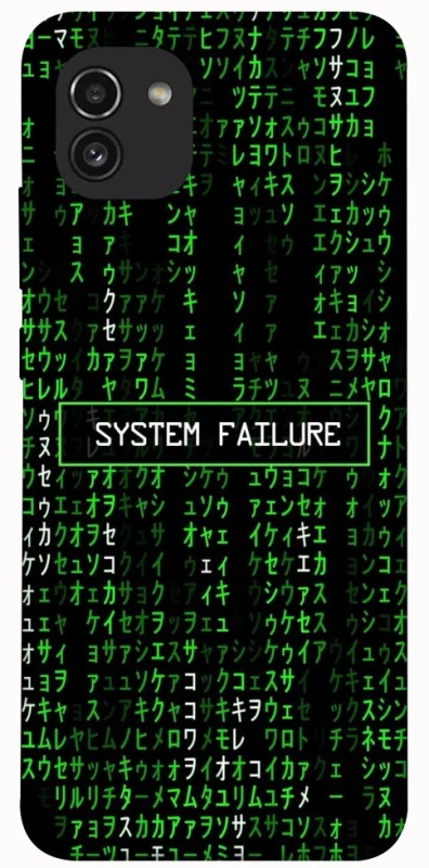 Чехол на Samsung Galaxy A03 Matrix system failure фото 1 из 1