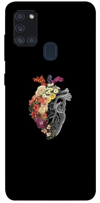 Чохол на Samsung Galaxy A21s Heart with flowers фото 1 з 1