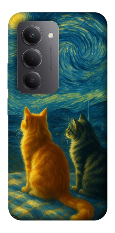 Чехол на Xiaomi Redmi 15 (Global) Cats under the stars фото 1 из 1