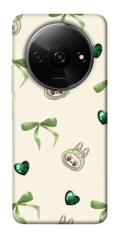 Чохол на Xiaomi Redmi A3 Labubu Green Heart фото 1 з 1