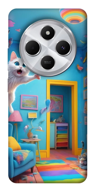 Чохол на Xiaomi Redmi 14C / Poco C75 crazy cat фото 1 з 1