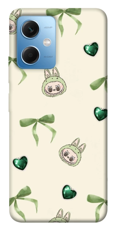 Чохол на Xiaomi Redmi Note 12 5G Labubu Green Heart фото 1 з 1