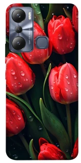Чохол на Infinix Hot 20i Червоні тюльпани фото 1 з 1