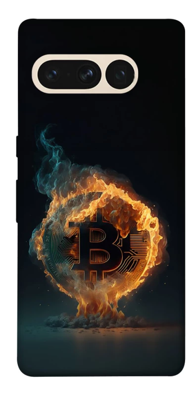 Чохол на Google Pixel 7 Pro Fire Bitcoin фото 1 з 1
