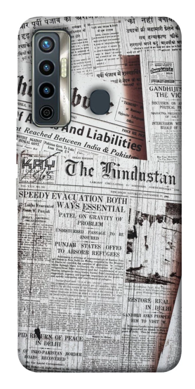 Чехол на TECNO Camon 17 Газеты фото 1 из 1