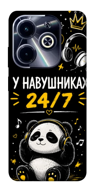 Чехол на Infinix Hot 40i У навушниках 24/7 фото 1 из 1