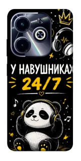 Чохол на Infinix Hot 40i У навушниках 24/7 фото 1 з 1