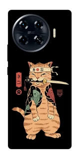 Чехол на TECNO Spark 20 Pro+ Кот-самурай фото 1 из 1