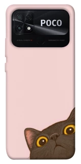 Чехол на Xiaomi Poco C40 Peeping cat фото 1 из 1