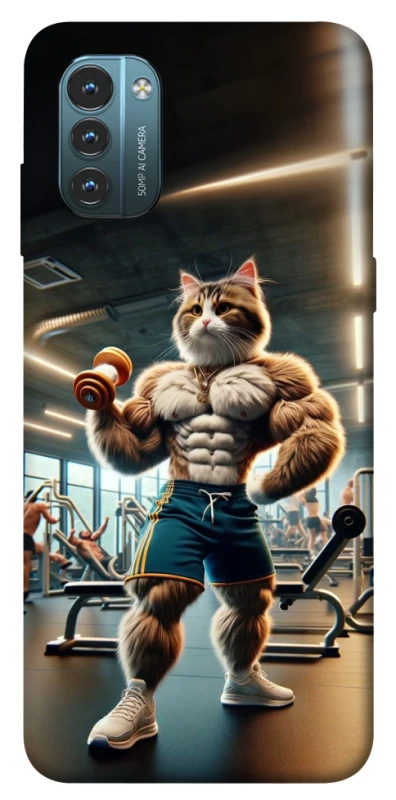 Чехол на Nokia G21 Качок кот фото 1 из 1