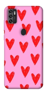 Чехол на ZTE Blade A7s (2020) Red hearts 2 фото 1 из 1